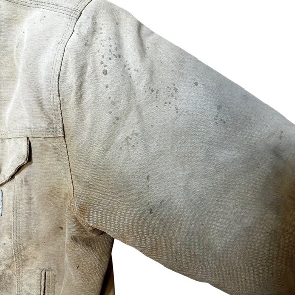 Vintage Carhartt Detroit Chore Jacket Size 44 – Blanket Lined, Distressed Workwe - Picture 6 of 12